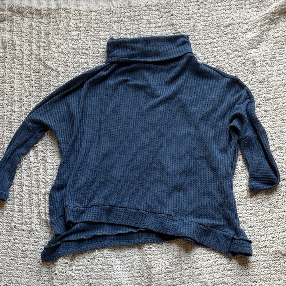 Cozy Blue Turtleneck Sweater